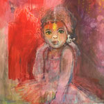 Krishna, Ready for the dance, Acrylic on canvas, 80 x 100 cm, 2017,SOLD, private collection Nijbroek 
