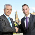 With the Prime Minister of Saxony, Stanislaw Tillich, 2009