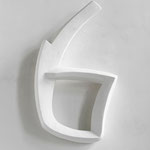 Wandobjekt 10 - 2012 - Gips - 43 (h) x 26 /b) x 9 (t) cm