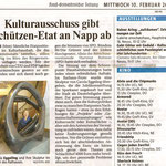 Kulturausschuss gibt Schützen-Etat an App ab - Neuss Grevenbroicher Zeitung - 10.02.2010 