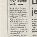 Neue Skulptur im Rathaus - Neusser Stadt-Anzeiger - 3.2.2010