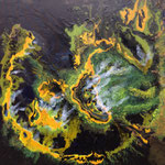 SULFUR  -  80x80 cm, mixed technique on canvas