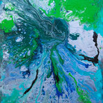 NEUES LEBEN (new life)  -  100x80 cm, mixed technique on canvas