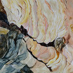 STEINERNE TERRASSEN (rocky terraces)  -  80x80 cm, pigments and Acryl on canvas