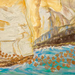 GESICHTER (faces)  -  80x100 cm, pigments and Acryl on canvas