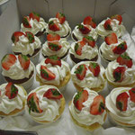 Cup Cake mit Erdbeer