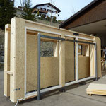 Bereitstellung der Holzelemente.