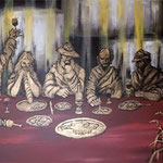 Beggars Vanquet　キャンバスにアクリル絵具　410x606