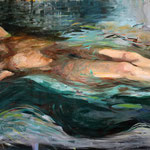 Bather 2015 oil on canvas 90x180