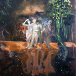 The blind leading the blind 2023 oil on canvas 70x50