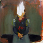 Girl with flower 2013 oil on canvas 20x20