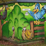 Transformatorenhäuschen am Spielplatz Rosenweg