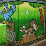 Transformatorenhäuschen am Spielplatz Rosenweg