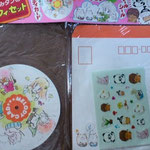 レコードの形した、レターセット。凝ってます！透明のシールつき。