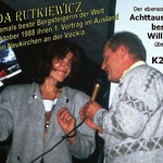 Wanda Rutkiewicz und Willi Bauer beim Vortrag am 6.10.1988