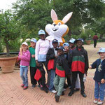 In the Bird Park with Easter Bunny