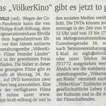 19.08.2020, Wiesbadener Kurier: Völkerkino ToGo