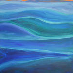 220627 Blaue Landschaft Acryl auf Papier 50x40