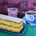 230729 Crèmeschnitte Acryl auf Leinwand 70x70.