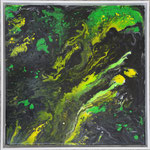 210109 Acryl Pouring auf Holzplatte 40x40 mit Schattenfuge