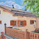 201001 Haus Ruedi Ftan Acryl auf Leinwand 80x50 (in Besitz)