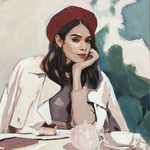 im Café 40x50