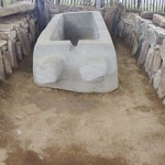 ...je in Kolumbien gefundenen Sarkophag begraben war. 