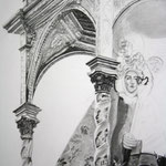PASO A PASO - NUESTRA SEÑORA DE LOS SANTOS - PATRONA DE ALCALA DE LOS GAZULES - DIBUJO EN GRAFITO SOBRE PAPEL DE 50 X 70 CM.