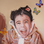 "RETRATO DE AINARA" REALIZADO EN ACRILICOS SOBRE LIENZO 3D - 80 X 80 CM. - DISPONIBLE -