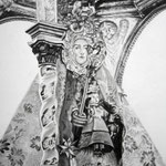 PASO A PASO - NUESTRA SEÑORA DE LOS SANTOS - PATRONA DE ALCALA DE LOS GAZULES - DIBUJO EN GRAFITO SOBRE PAPEL DE 50 X 70 CM.