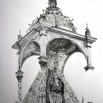 PASO A PASO - NUESTRA SEÑORA DE LOS SANTOS - PATRONA DE ALCALA DE LOS GAZULES - DIBUJO EN GRAFITO SOBRE PAPEL DE 50 X 70 CM.