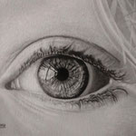 OJO - GRAFITO SOBRE PAPEL 12X17 CM.