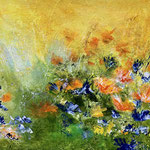 alles blüht, Acryl<br/>36x75cm, 2022