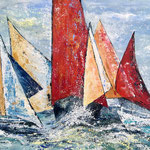 Regatta,Acryl<br/>42x56cm, 2024