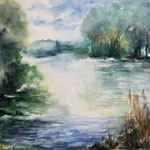 am See,     Aquarell <br/> 36x48cm, 2019