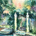 geheimnisvolles Venedig , Aquarell  <br/> 48x36cm, 2019