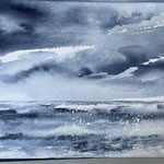 Vor dem Gewitter, Aquarell<br/>30x40cm, 2024