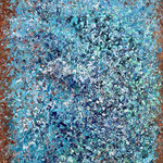 blauer Wirbel, Öl<br/>40x30cm, 2021