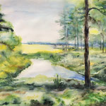 in den Masuren, Aquarell <br/> 36x48, 2018