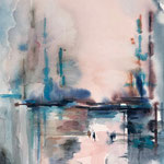nach dem Regen 1, Aquarell  <br/> 40x30cm, 2018