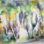Frühling, Aquarell <br/>   36x48cm, 2019