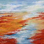 ein Sommertag im Watt, Acryl<br/>60x80cm, 2022