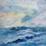 das Meer leuchtet, Acryl<br/>80x60cm, 2023