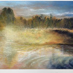 Nebel steigt auf , Pastell<br/>30x42cm, 2020