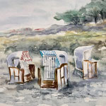 das Ende der Saison, Aquarell  <br/> 30x40cm, 2020