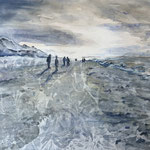 Winterspaziergang, Aquarell<br/>30x40cm, 2024