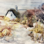 Ahrenshoop, Aquarell  <br/> 36x48cm, 2018