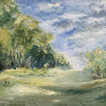 Waldwiese in Pritzhagen, Öl<br/>34x48cm, 2021