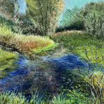 Am Tornowsee, Pastell<br/>50x42cm, 2024