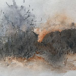 Sonnenuntergang, Tusche<br/>21x29cm, 2022